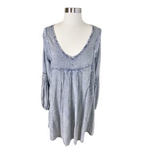 S.R. Fashions Inc. Gray Peasant Dress/Tunic - Size Medium